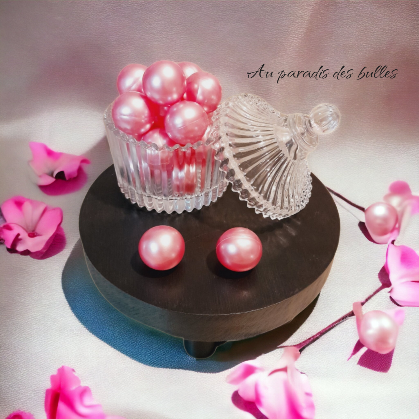 Perles de bain ronde - Rose