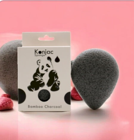 Eponge Konjac Charbon de Bambou - Anti Bactérien