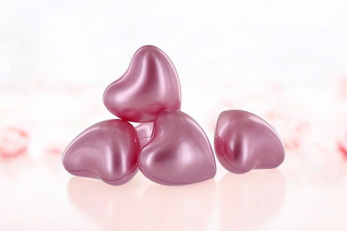 PERLES DE BAIN COEUR ROSE