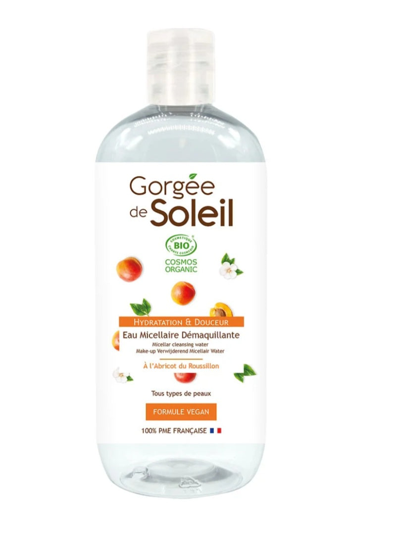 Eau Micellaire démaquillante bio à l'abricot