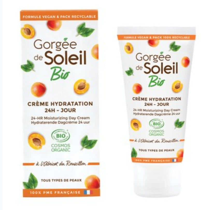 Crème hydratation 24h jour Bio à l'abricot