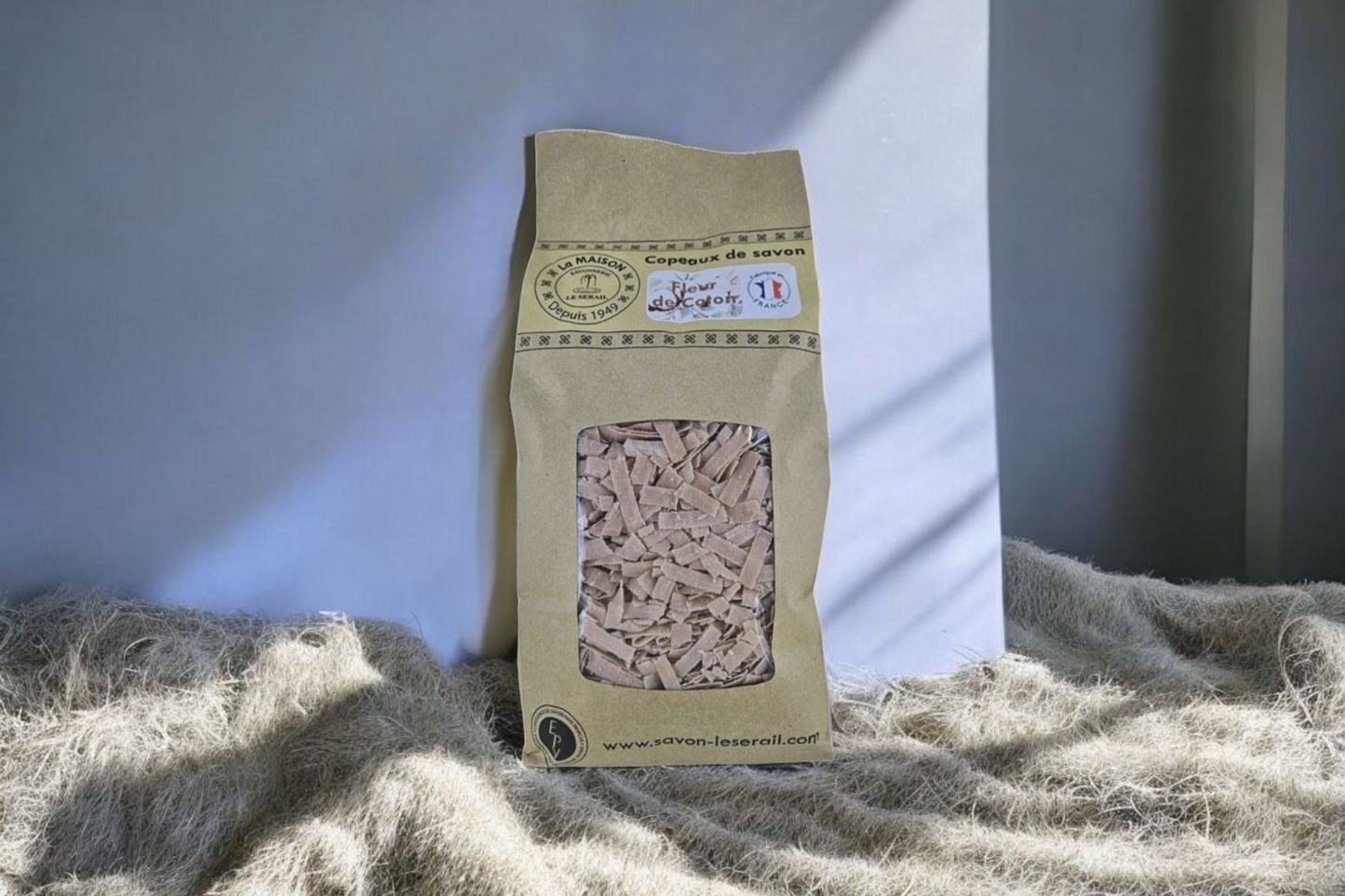 Lessive - Copeaux de savon de Marseille - FLEUR DE COTON 1KG