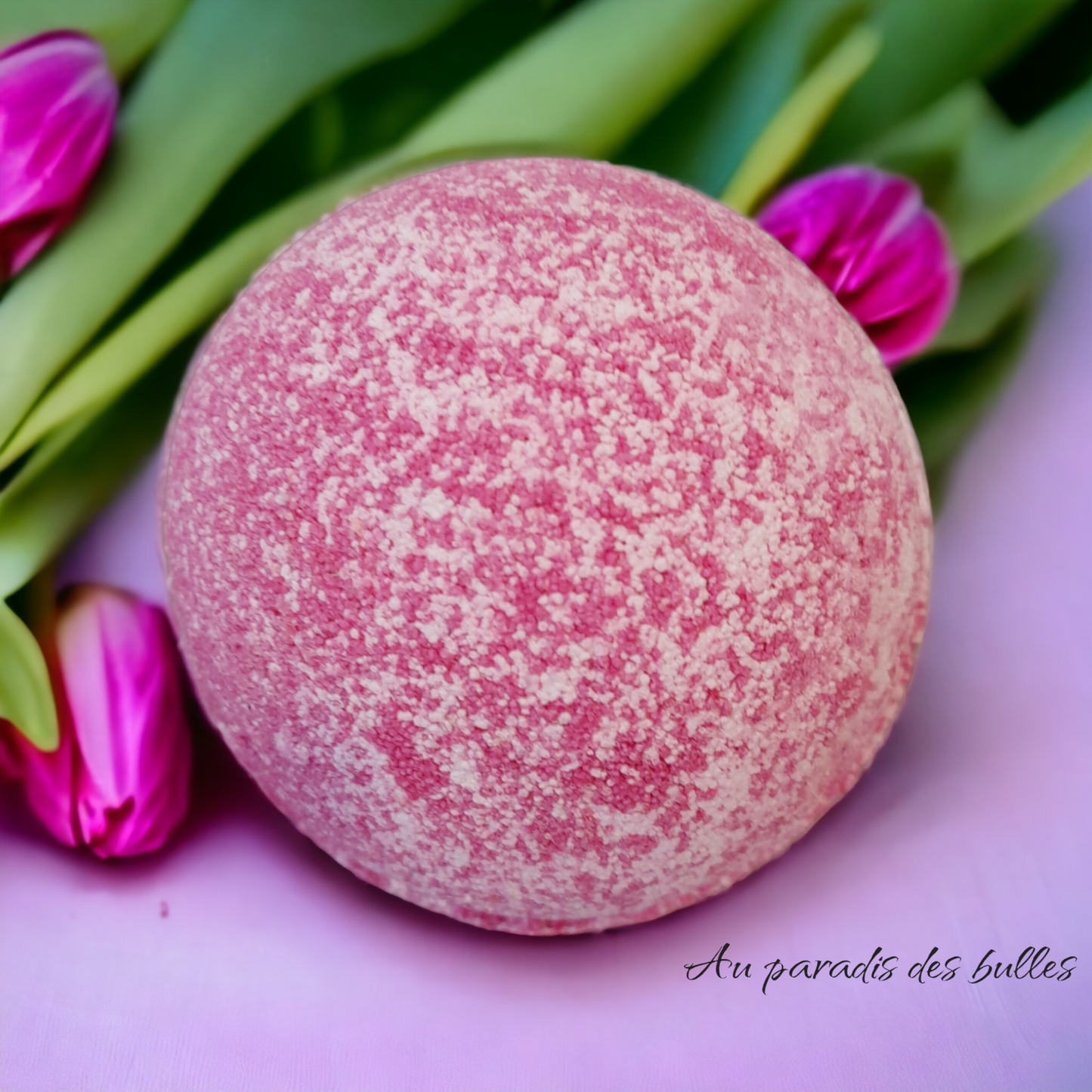 Bombe de bain 180G - Beurre de Karité - Pavlova aux Fraises