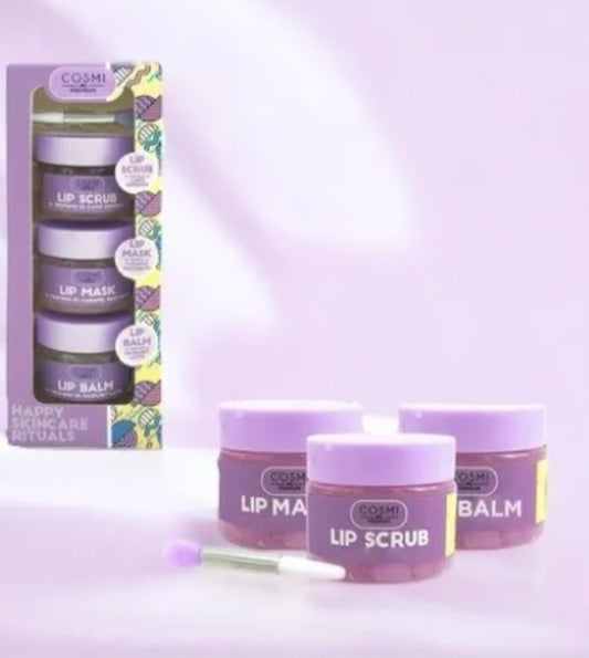SET COMPLET SKINCARE POUR LES LÈVRES - CAFÉ