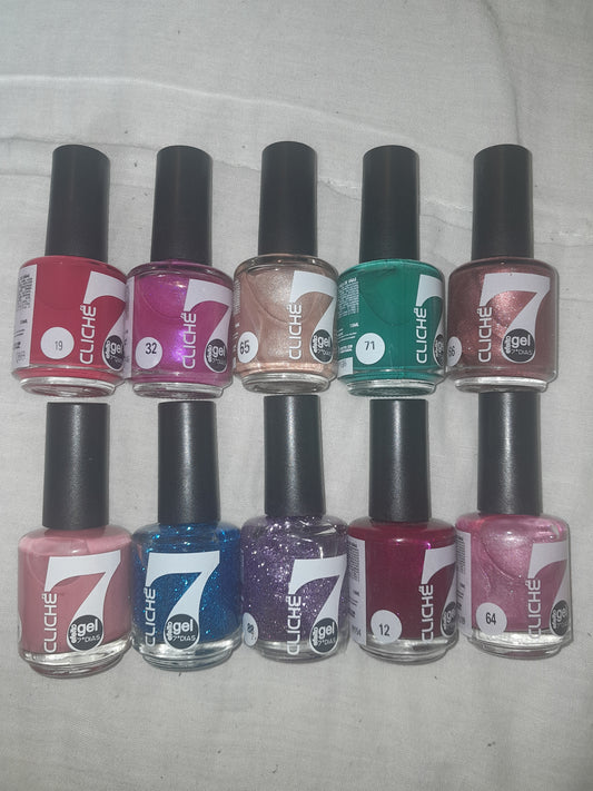 Vernis Cliché 7 mat, nacré ou pailleté au choix