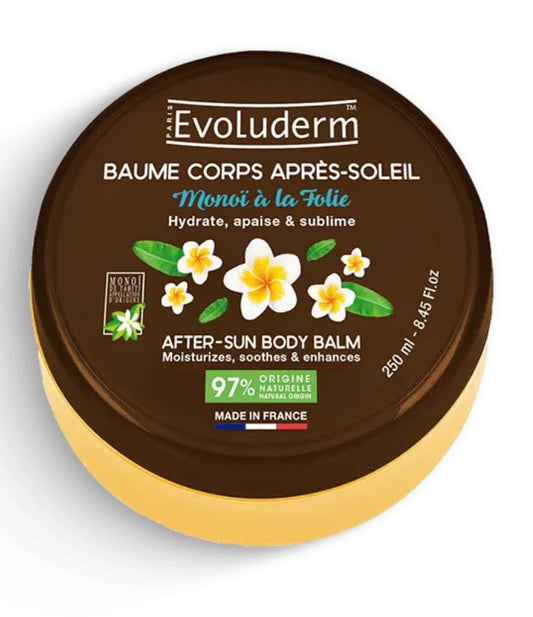 Baume corps après soleil Monoï 250ml evoluderm