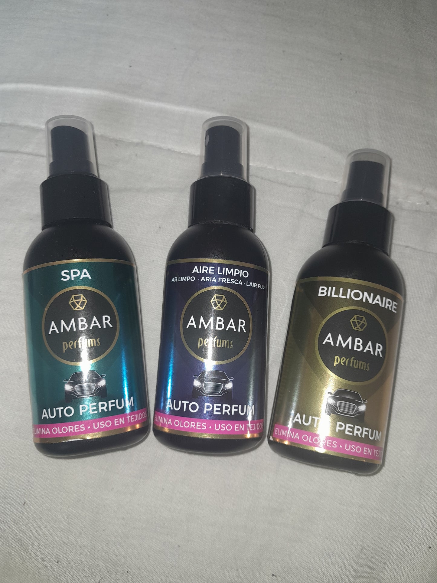 Spray parfumé auto Ambar au choix