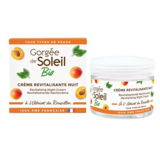 Crème revitalisant nuit bio à l'abricot