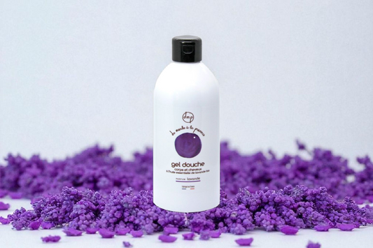 Gel douche Corps et Cheveux – À l’Huile Essentielle de Lavande BIO